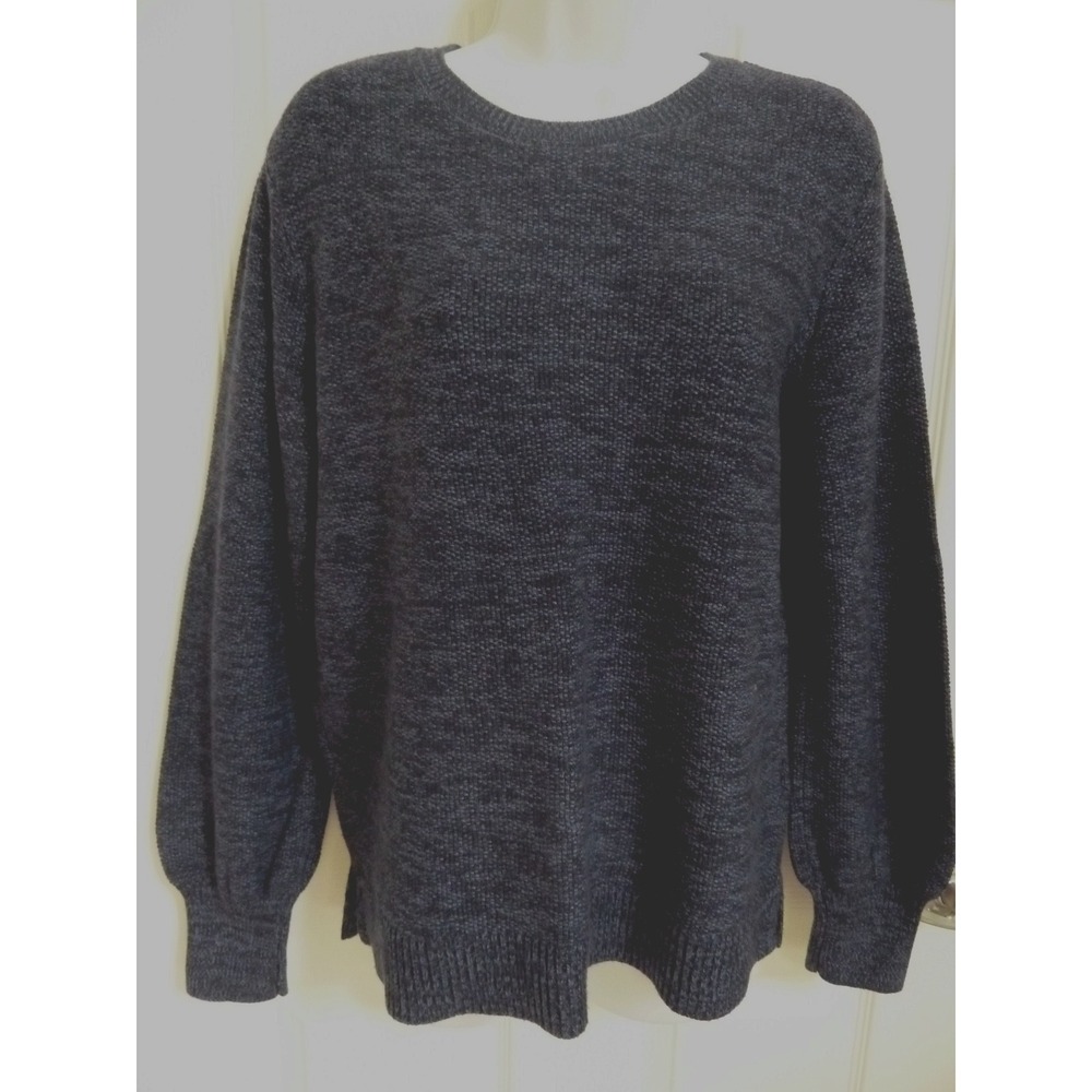 NWT GLORIA VANDERBILT Sz L 14/16 Balloon Sleeve Pullover Crewneck Sweater